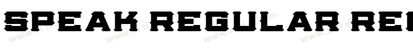 Speak Regular Regula字体转换